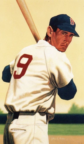Ted Williams - Teddy Ballgame  3.5x6 Post Card  - Arhur K Miller - Art Asylum Cover