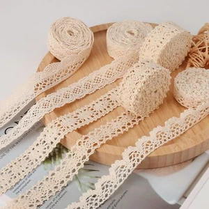 32.8 Yards Beige Sewing Lace Ribbon by The Yard Cotton Lace Ribbon White - Picture 1 of 5