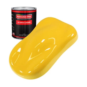 Restoration Shop Sunshine Yellow Acrylic Lacquer Quart Auto Paint Color - Picture 1 of 5