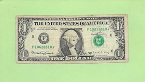 1988A $1 WEB FED PRESS F 1062 2810 V .... FRONT PLATE-9, BACK-8 RUN-2 - Bild 1 von 2