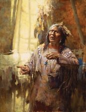 Calling The Buffalo #37/85 - Limited Edition Canvas By Howard Terpning W/COA NEW