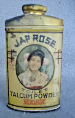 1930,s Jap Rose Tin Toilet Talcum Powder Jas S Kirk & Co vintage vanity metal - Image 1 of 4