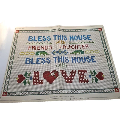 Bucilla Counted Cross Stitch House Blessing Sampler 48865 Chart Only - Image 1 of 2