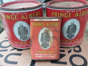 Lot 3 Vintage "Prince Albert" Tins Tobacciana Advertise Collect Decor Mancave - Picture 1 of 6
