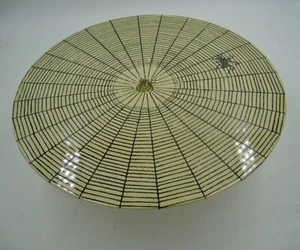 John Derian 12" Cake Stand Halloween Plate- Spider & Web NWT - Picture 1 of 6