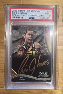 Cris Justino Cyborg - 2018 Topps UFC Knockout Bronze Auto /25 + 2011 Rookie Card - Picture 1 of 5