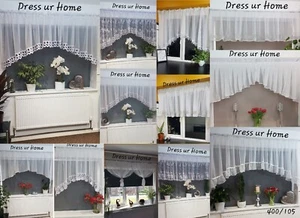 Amazing kitchen voile marquisette net curtains zircons guipure lace white firany - Picture 1 of 74