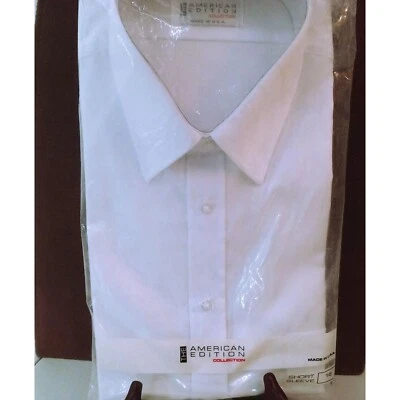 Nuevo en Paquete Camisa Oxford Vintage Años 90 Edición Americana Hombres-16 Bolsillos SSL Poliéster/Algodón Foto 1 de 4