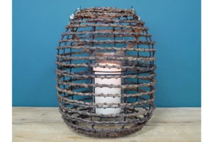Rustic Indoor Church Candle Lantern - Picture 1 of 6