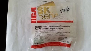 Amplificador de potencia de audio transistor RCA SK3082 GERMANIO PNP NTE226 - Imagen 1 de 1