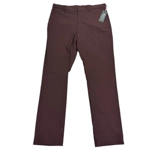 Tommy Hilfiger Herren TH Flex Tate Modern Fit Solid Hose Burgund 36x34 - Bild 1 von 4