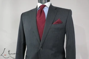 Oxxford Clothes Redcliff N2 herringbone tonal two button full canvas suit 40 R - Picture 1 of 20