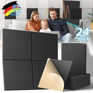 24x Raum Akustik Schall Dämmung Schaumstoff Platten Schallschutz Schalldämmatten - Bild 1 von 12