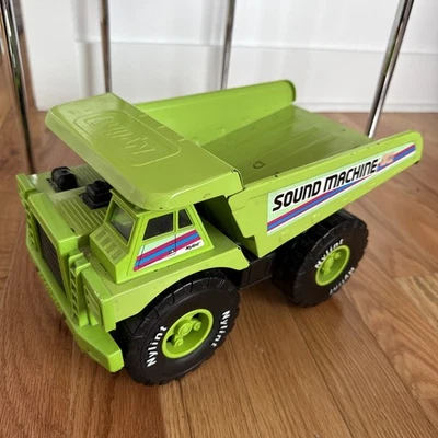 Vintage Nylint Sound Machine Dump Truck 1991 Green Metal - Construction - Works! - Image 1 of 4