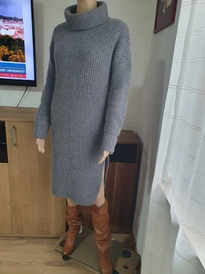 Iris von Arnim Rollkragen Kleid 100% Kaschmir Gr. S-36-38 Grau Melier  Warm TOP  - Bild 1 von 4