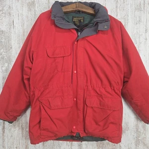Chaqueta Parka De Colección Eddie Bauer Talla L Gore-Tex Plumón de Ganso Para Hombres Roja Con Capucha Hecha en EE. UU. - Imagen 1 de 21