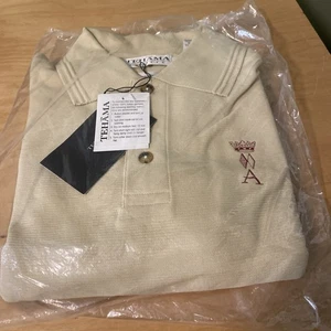 Tehama Clint Vintage 3-Button Golf Polo; Beige, Men’s XL 100% Combed Cotton NEW - Picture 1 of 6