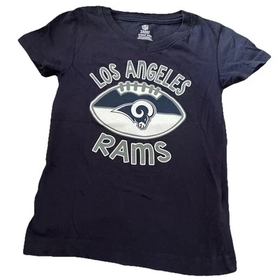 NFL Team Apparel Los Angeles Rams Football T-shirt Girls Size S 6/6x - Image 1 of 4