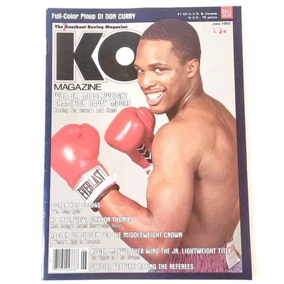 1983 June KO Knockout Boxing Magazine Davey Moore Duran Cuevas Pinklon Thomas - Image 1 of 4