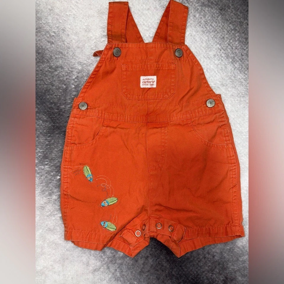 Mono Carter's Orange Bug Vintage Auténtico Bebé Infante Niño 6-9 Meses Foto 1 de 4