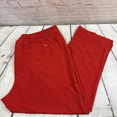 Barco One Scrub Pants Unisex Size 5X Red Drawstring 5 Pockets Jogger Bottoms - Image 1 of 4