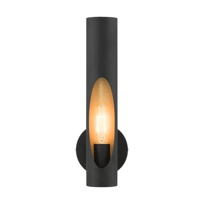 Livex Lighting 45891 Novato 16" Tall Wall Sconce - Black - Image 1 of 4