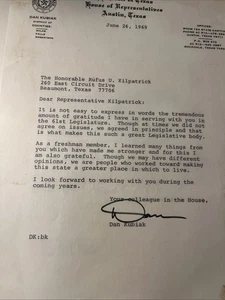 1969 Document State Of Texas Austin House Of  Representatives Dan Kubiak Signed - Picture 1 of 4