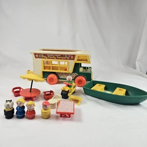 Cámper familiar Fisher Price Little People Play vintage años 70 - Imagen 1 de 11