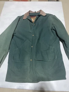 Woolrich Vintage USA Herren Large Long Barn Chore Jacke Wolle gefüttert Canvas Mantel - Bild 1 von 14
