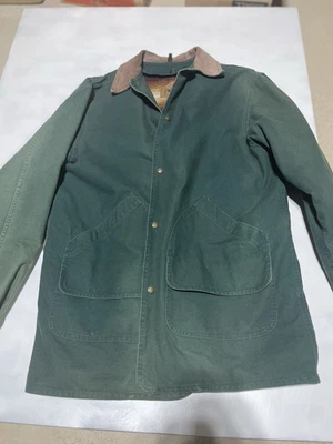 Woolrich Vintage USA Mens Large Long  Barn Chore Jacket Wool Lined Canvas Coat - Image 1 of 4