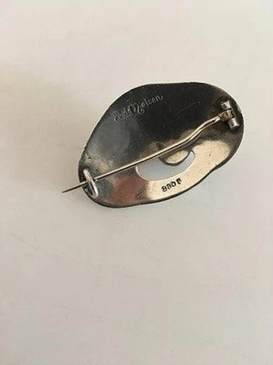 Spilla In Argento Evald Nielsen Con Ametista - Immagine 1 di 4