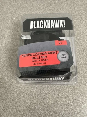 BLACKHAWK! 413501BK-L SERPA Sportster Paddle Holster LH for Glock 26 27 33 - Image 1 of 3