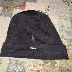 Smartwool Beanie Cap Merino Wool Blend Thermal Base Layer Black Cuffed Adult - Picture 1 of 3