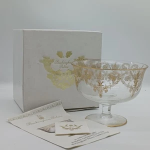 Cuenco de cristal de plomo del Palacio de Buckingham decorado en oro bruñido de 22 quilates - en caja - Imagen 1 de 9