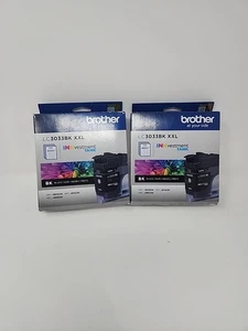 NEW, FACTORY SEALED Set of 2 Brother LC3033BK XXL Black Ink Tank Expires 01/2026 - Picture 1 of 7