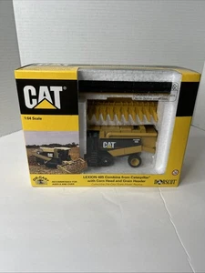 1/64  Norscott Cat Caterpillar Lexion Combine 485 With Corn And Grain Heads - Picture 1 of 5
