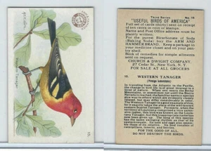 J7, Church & Dwight, Useful Birds America 3rd Ser., 1922, #15 Western Tanager - Picture 1 of 1