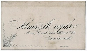 1880er Visitenkarte Almosen & Doepke Dry Goods Co. Kaufhaus Cincinnati Ohio - Bild 1 von 2