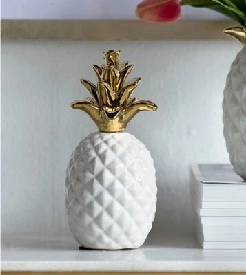 Corona superior dorada decoración piña cerámica 4"x7" Foto 1 de 4