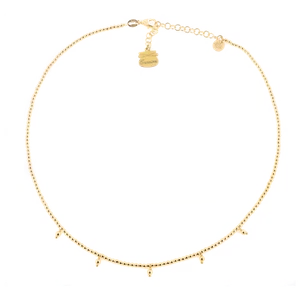 Collar Gargantilla De Bolitas En Plata Amarilla Piti Malì 515/C-EM - Imagen 1 de 3