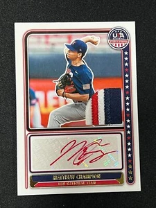 2024 Panini Stars & Stripes MATTHEW CHAMPION MATERIALS SIGNATURE PATCH AUTO /25 - Picture 1 of 2