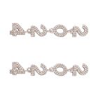 Rhinestones Drop Earrings 2024 Number Pendant Dangle Earrings Women Girl Jewelry