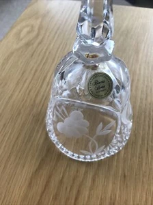 Dzwonek Kryształ Szklany dzwonek Vintage Duży rozmiar 8" Ozdobiony Wspaniały Niemiecki Wyprodukowany - Zdjęcie 1 z 9