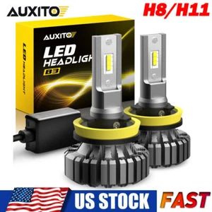 H11 H8 H9 LED Headlight Kit High Low Beam Bulb Super Bright 6500K White 40000LM - Picture 1 of 12