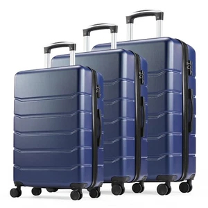Hardside Suitcase Carry-On Luggage 20/24/28in Double Spinner Wheels & TSA Lock - Picture 1 of 19