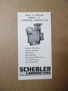 c.1925 Schebler Model S Carburetor for REO Autos Instruction Manual Vintage VG+ - Bild 1 von 4