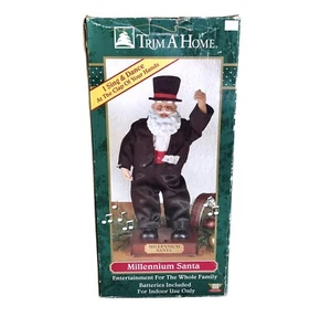 Figura Bailando Cantante Animado Navidad Papá Noel Años 90 Trim A Home Millennium - Imagen 1 de 4