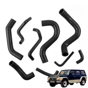 For 94-97 Nissan Patrol Y60 GQ 2.8L RD28T Turbo Silicone Radiator Hose Black - Picture 1 of 6