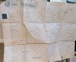 1825 VELLUM INDENTURE LEGAL DOCUMENT Macclesfield CHESTER Dawson wax seal - Picture 1 of 14