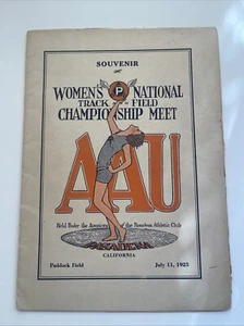 1925 Women's National Track And Field Championship Meet Program Rare Pasadena Ca - Picture 1 of 7